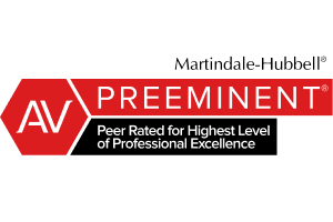 Martindale-Hubbell Peer Rated for highest level of professional Excellence