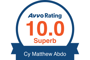 Avvo Rating 10 Superb Cy Matthew Abdo