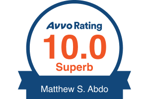 Avvo Rating 10 Superb Matthew S. Abdo